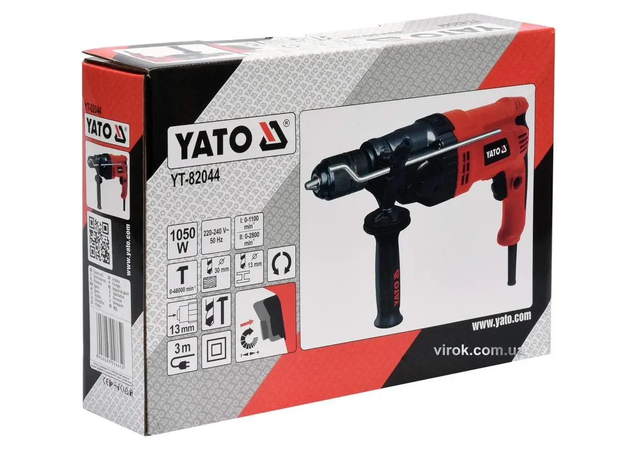 Дрель ударная YATO YT-82044  1050 Вт