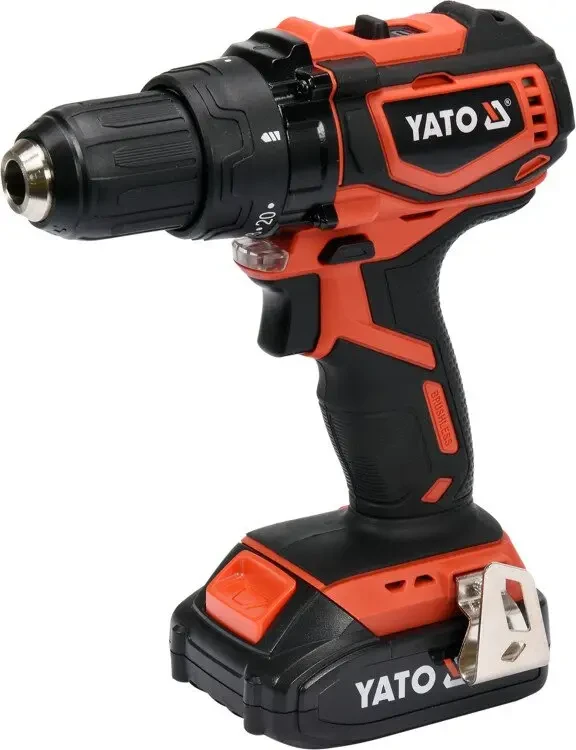 Шуруповерт-дрель бесщеточный аккумуляторный YATO YT-82794  Li-Ion 18 В 2 Ач 42 Нм
