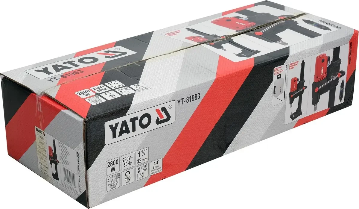 Машина для свердління зі штативом мережева YATO YT-81983: 2800 Вт, 700 об/хв, відчини Ø ≤ 300 мм