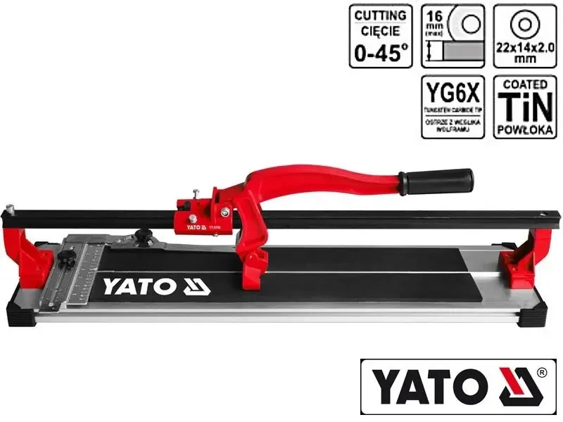 Плиткоріз ручний YATO : одна направляюча, L= 80 cм. [2]