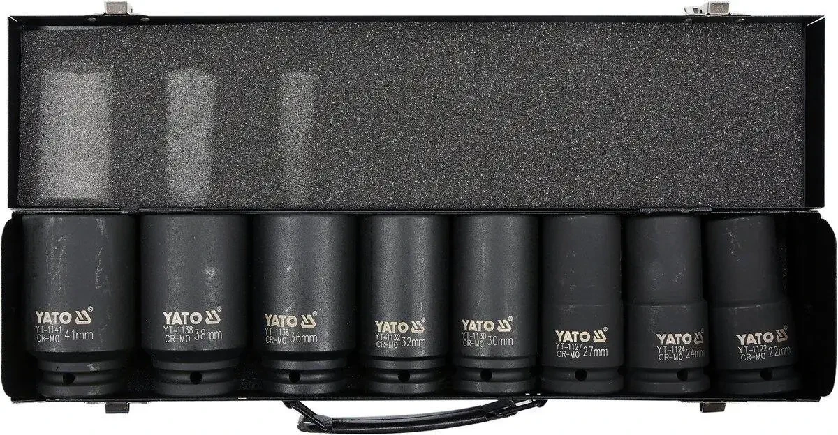 Набір головок торцевих ударних YATO 3/4" М22-41 х 90 мм 8 шт.