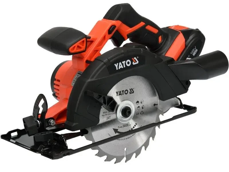 Пила дисковая аккумуляторная YATO YT-82810  Li-Ion 18 В 2 Ач диск 165 мм