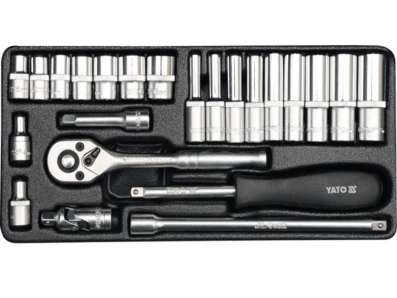 Набір головок торцевих YATO YT-14421, 1/4" М4-13 23 предмета