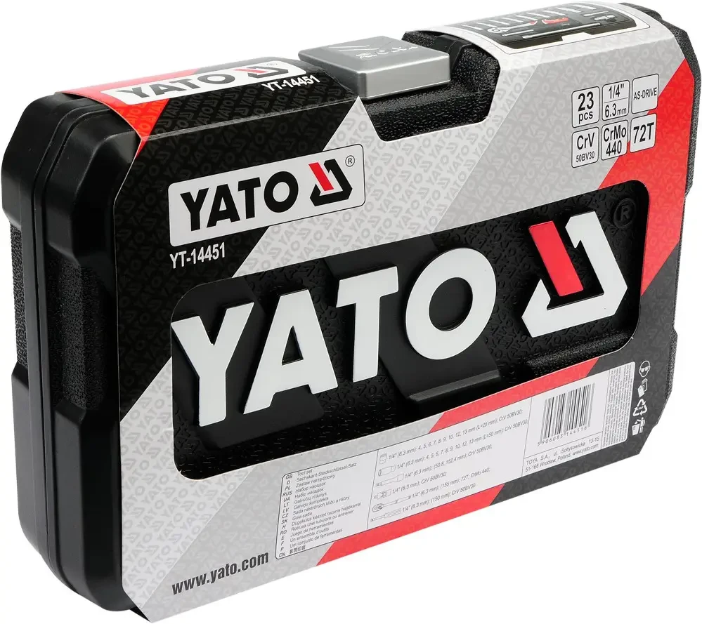 Набір головок торцевих YATO YT-14451, 1/4
