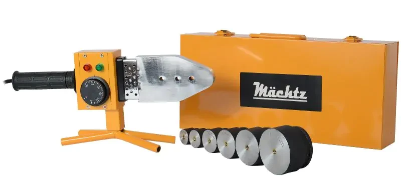 Паяльник для пластиковых труб Machtz MPW-1200, 1200 Вт, рабочая температура 50-300 °С, 6 насадок, кейс