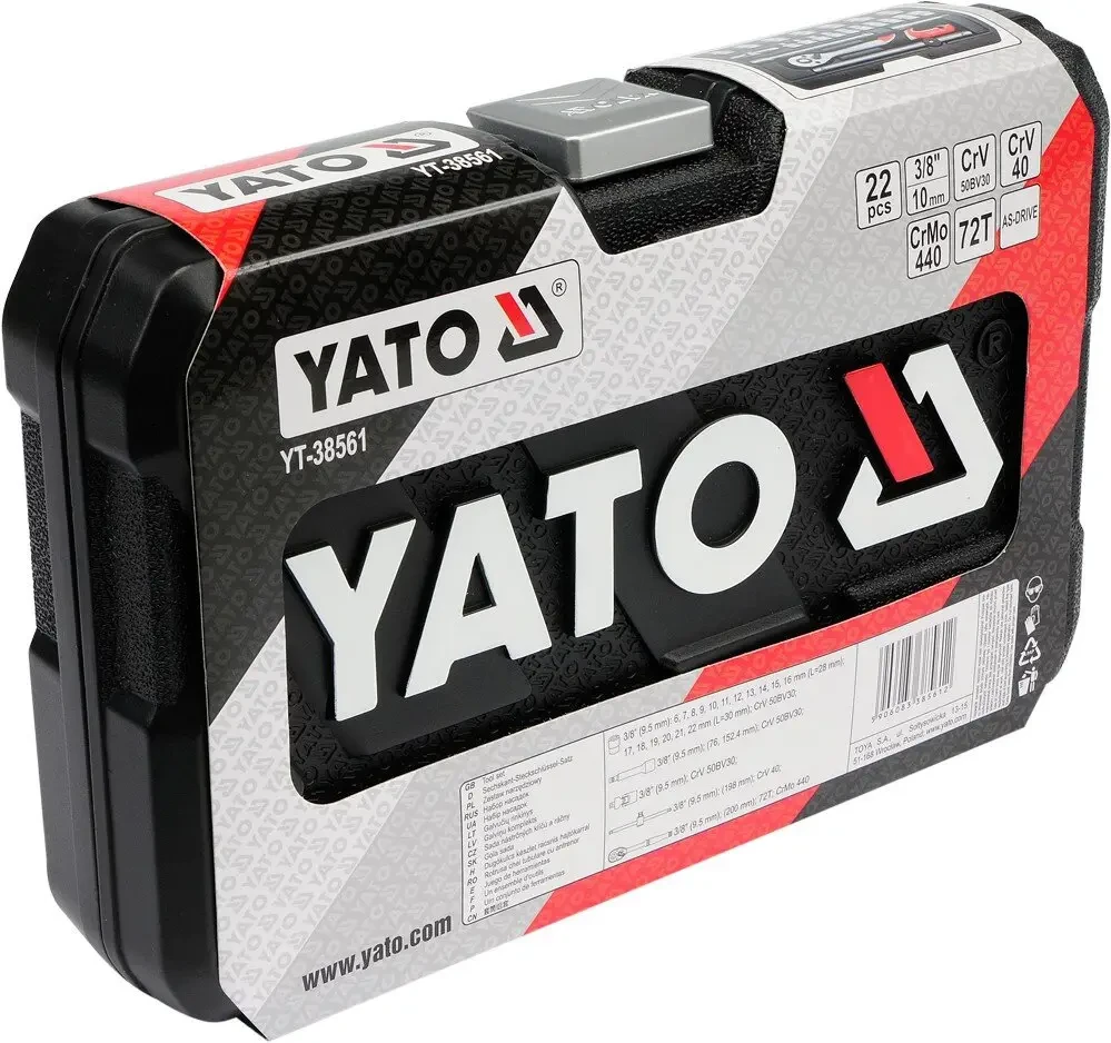 Набір головок торцевих YATO YT-38561, 3/8