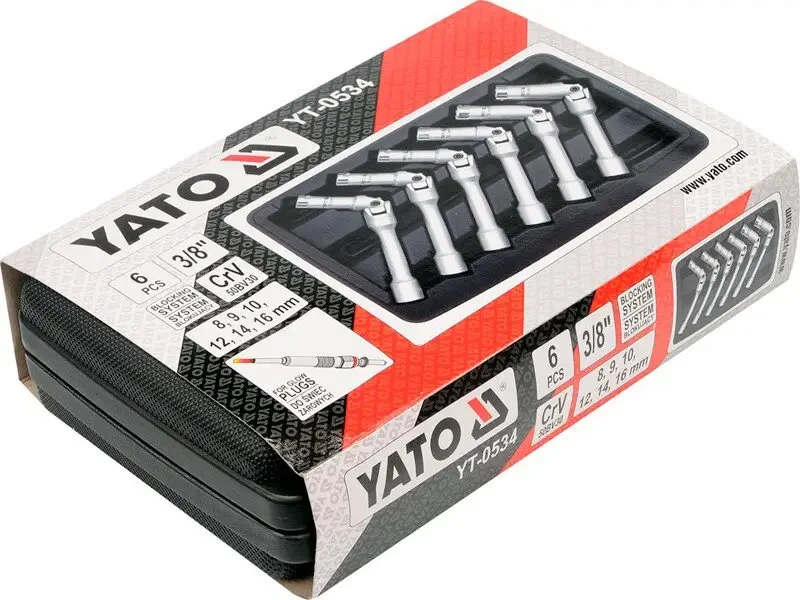 Набор ключей для свечей накала YATO YT-0534, 3/8