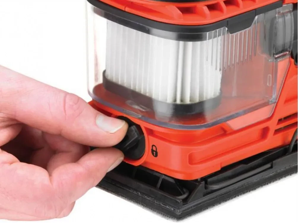 Плоскошліфувальна вібраційна шліфувальна машина BLACK+DECKER KA330EKA-QS (270 Вт, платформа 115 х 230 мм, хід 2 мм)