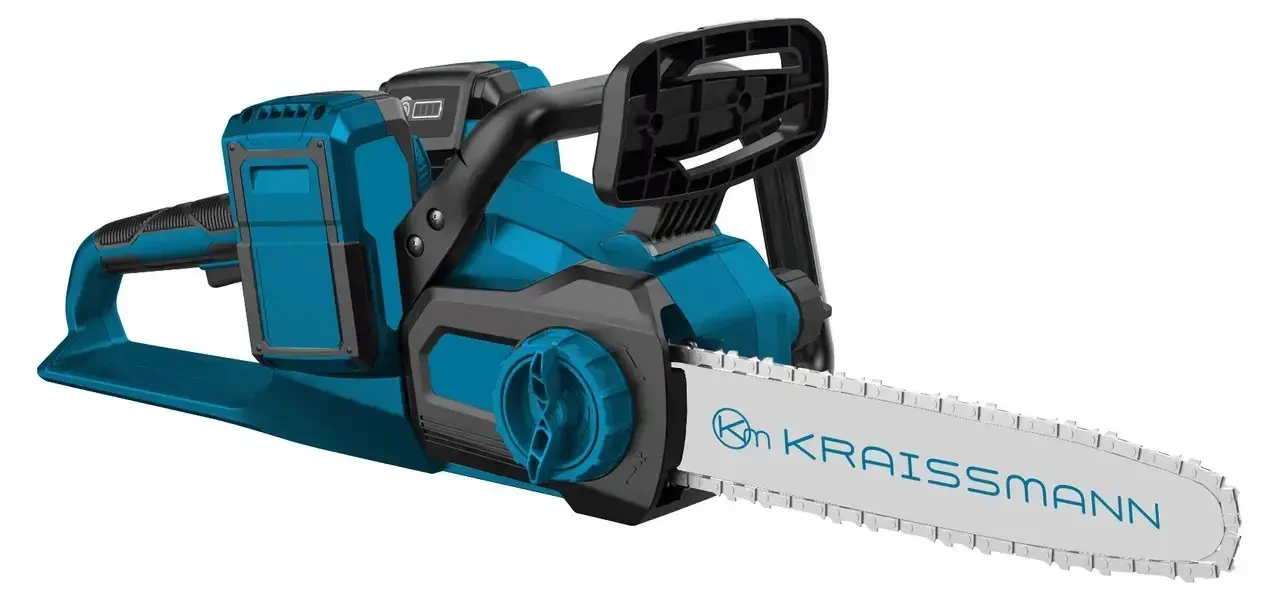 Аккумуляторная цепная пила KRAISSMANN 3502 AKS-BL 20UL/2, бесщеточный двигатель, 2 АКБ
