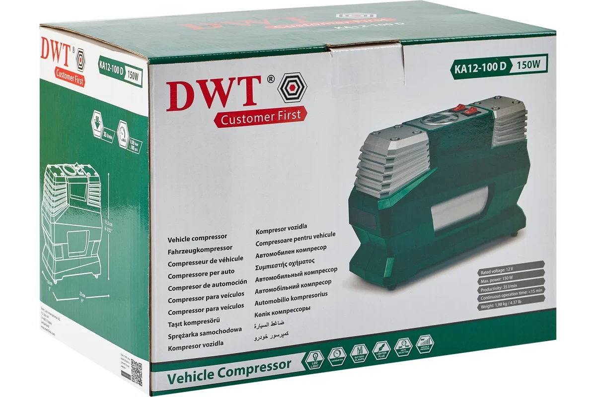 Автомобильный компрессор DWT KA12-100 D