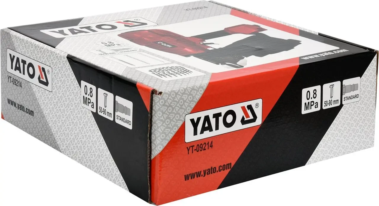 Степлер цвяхозабивний пневматичний барабанний YATO YT-09214 (для цвяхів 50-90 х 2.5-3.3 мм)