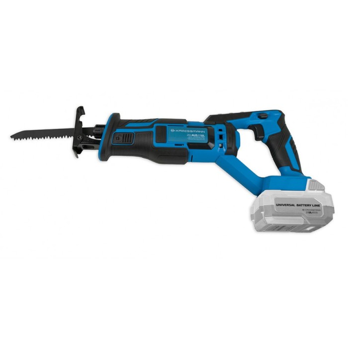 Акумуляторна шабельна пила KRAISSMANN 261 AUS 20UL (20 В, без акумулятора і зарядного пристрою) Акумуляторна шабельна пила KRAISSMANN 261 AUS 20UL (20 В, без акумулятора і зарядного пристрою)