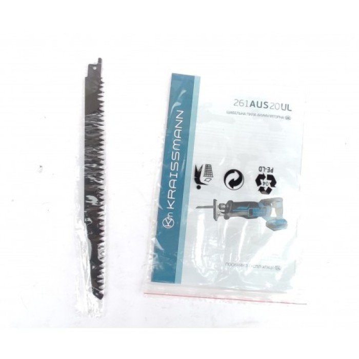 Акумуляторна шабельна пила KRAISSMANN 261 AUS 20UL (20 В, без акумулятора і зарядного пристрою) Акумуляторна шабельна пила KRAISSMANN 261 AUS 20UL (20 В, без акумулятора і зарядного пристрою)