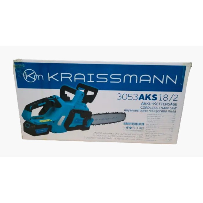 Аккумуляторная цепная пила KRAISSMANN 3053 AKS 18/2