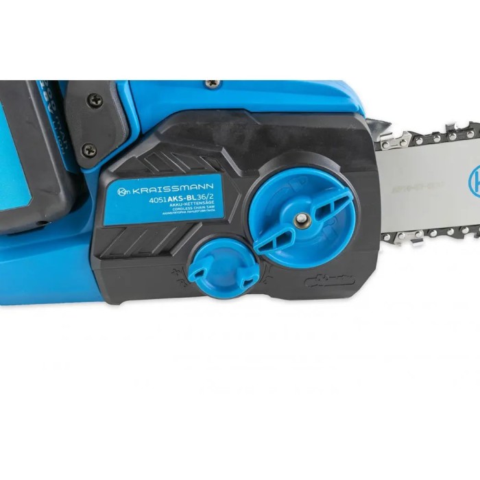 Акумуляторна ланцюгова пила Kraissmann 4051 AKS-BL 36/2, 2 АКБ, шина 405 мм, безщітковий двигун
