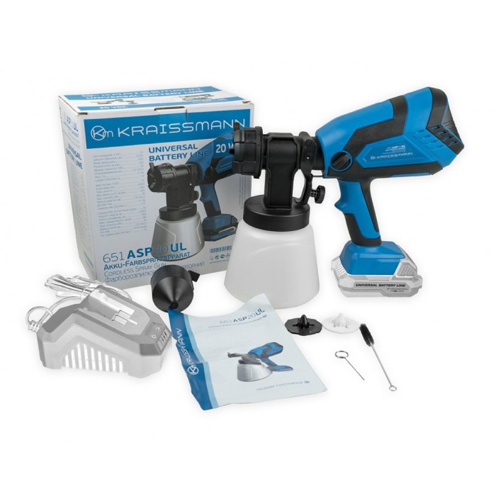 Акумуляторний фарбопульт KRAISSMANN 651 ASP 20UL (20 В, без акумулятора і зарядного пристрою) Акумуляторний фарбопульт KRAISSMANN 651 ASP 20UL (20 В, без акумулятора і зарядного пристрою)