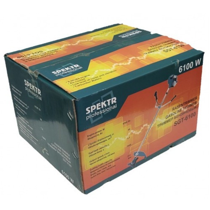 Бензокоса Spektr 6100 (цельный вал, 1 диск, 1 катушка)
