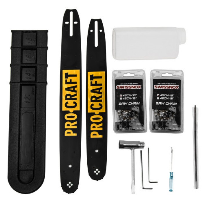 Бензопила PROCRAFT К450 (шина+ланцюг 45, шина+ланцюг 40)