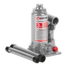 Домкрат "столбик" одноштоковый INTERTOOL GT0052, 3т, пластиковый кейс