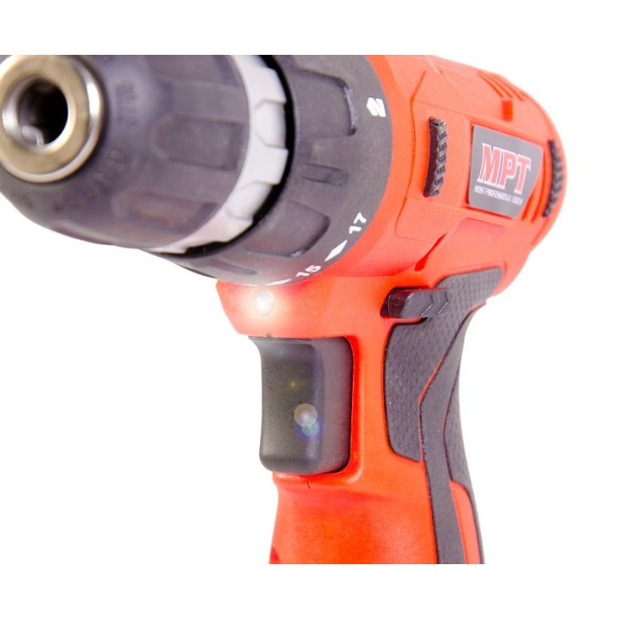 Дрель-шуруповерт аккумуляторная MPT MCDT1215.B2 (12V, Li-ion,1.3 Ач, 0-700 об/мин., 2 АКБ, кейс)