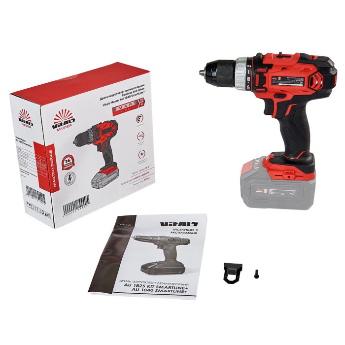 Дриль-шурупокрут акумуляторний Vitals Master AU 1840 SmartLine+ (без АКБ та ЗП)