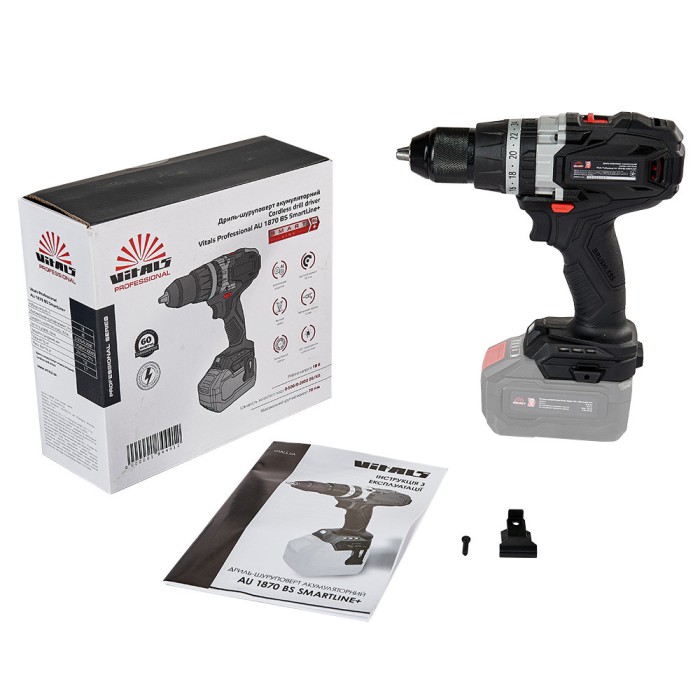 Дриль-шурупокрут акумуляторний Vitals Professional AU 1870 BS SmartLine+ (без АКБ та ЗП)