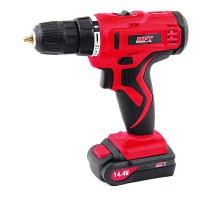 Дрель - шуруповерт аккумуляторная MPT MCDT1423.A2, 14.4V, Li-ion,1.3 Ач, 2 скор. 0-10 мм, 2 АКБ, кейс