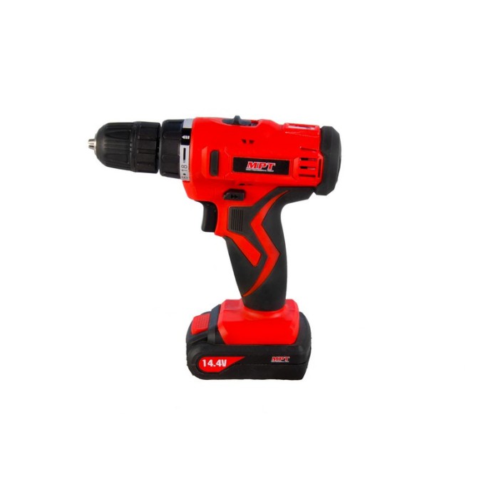 Дриль - шуруповерт акумуляторний MPT MCDT1423.A2, 14.4V, Li-ion, 1.3 Ач, 2 скор. 0-10 мм, 2 АКБ, кейс