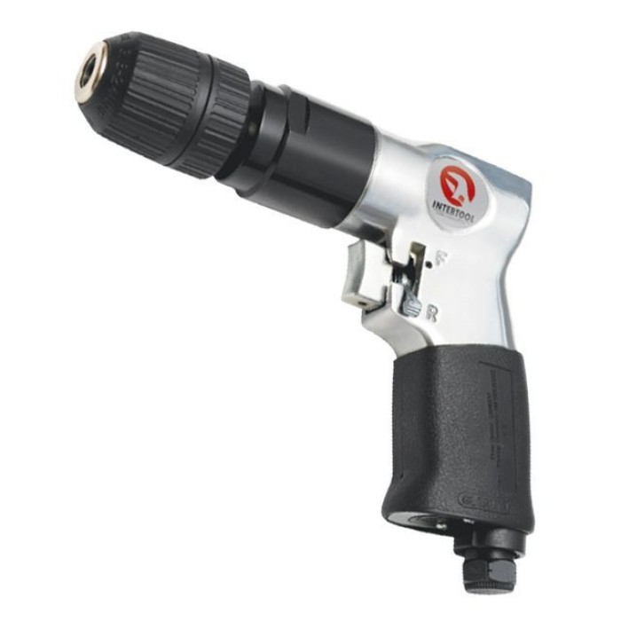 Дриль пневматичний INTERTOOL PT-0903, з реверсом, патрон самозажимних 1,5-10 мм, 3/8