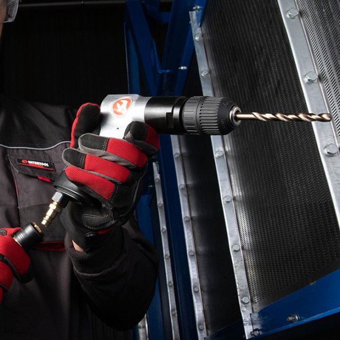 Дриль пневматичний INTERTOOL PT-0903, з реверсом, патрон самозажимних 1,5-10 мм, 3/8