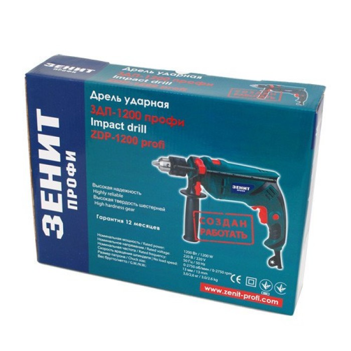 Дриль ударний Зеніт ЗДП-1200 профі