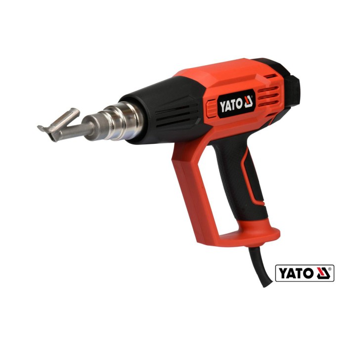 Фен технический YATO YT-82296 (1.6 кВт 50-650°C 250-500л/мин 2 режима + 5 насадок)