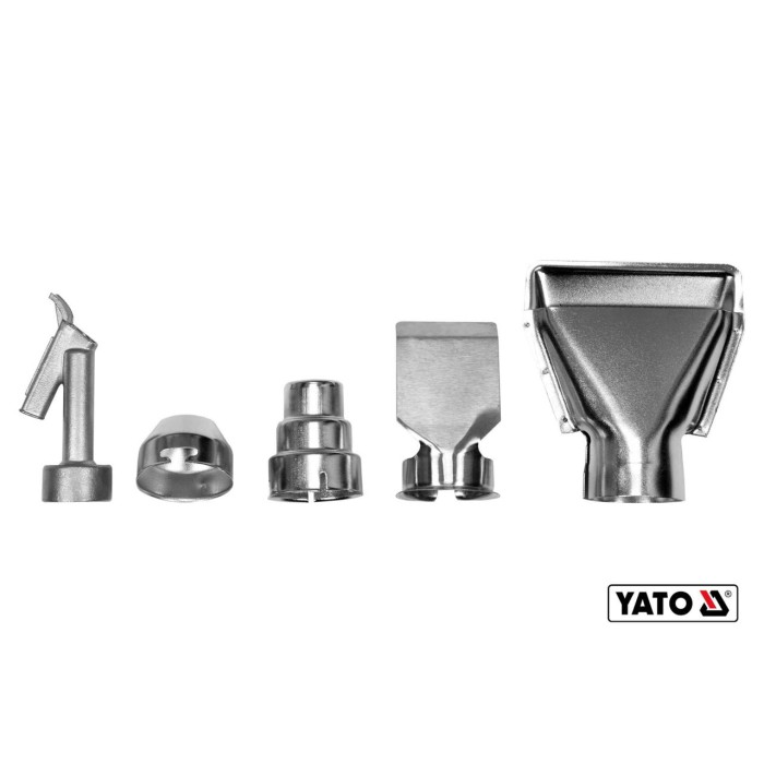 Фен технический YATO YT-82296 (1.6 кВт 50-650°C 250-500л/мин 2 режима + 5 насадок)