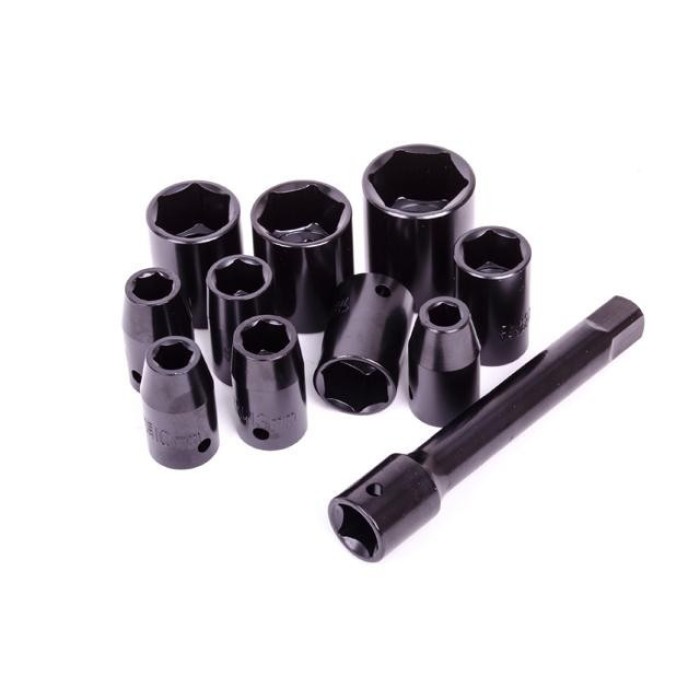 Гайковерт пневматический INTERTOOL PT-1101, в чемодане + набор головок, 17 ед, 1/2''