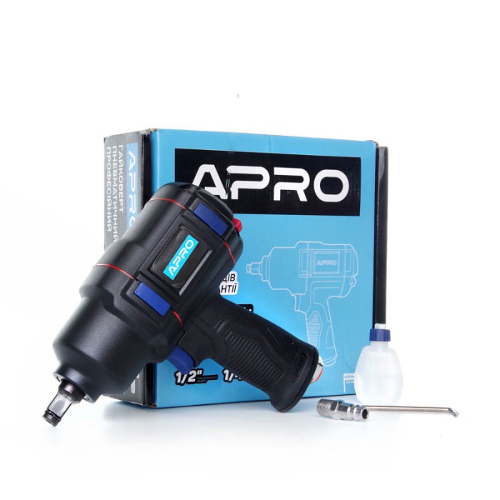 Гайковерт пневматичний професійний APRO 850124 (1/2' 870 Нм 212 л/хв)