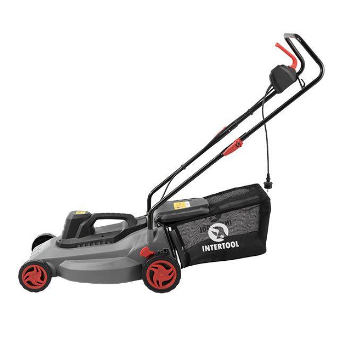 Газонокосарка електрична INTERTOOL DT-2262, 1.8 кВт, захват 400 мм, висота зрізу 25-75 мм, контейнер 35 л