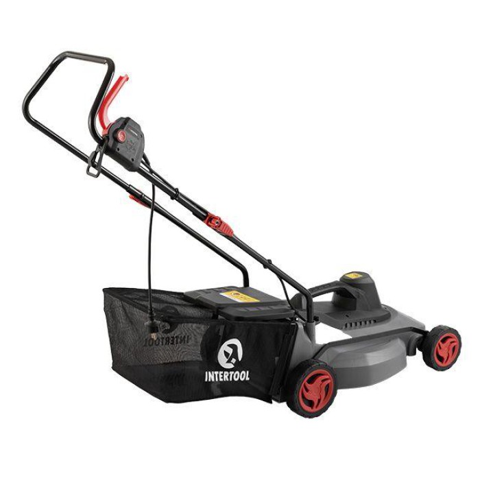 Газонокосарка електрична INTERTOOL DT-2262, 1.8 кВт, захват 400 мм, висота зрізу 25-75 мм, контейнер 35 л