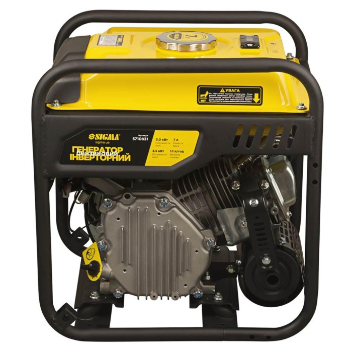 Генератор інверторний бензиновий 3.0/3.5 кВт 7 л 4-тактний ручний запуск SIGMA (5710831)