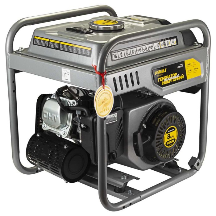 Генератор інверторний бензиновий 3.0/3.5 кВт 7 л 4-тактний ручний запуск SIGMA (5710831)