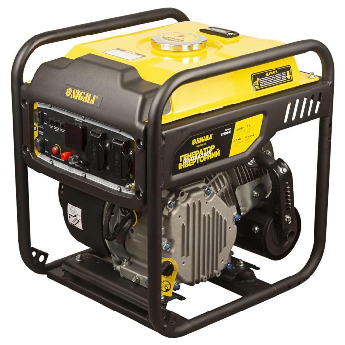 Генератор інверторний бензиновий 4.0/4.5 кВт 7 л 4-тактний ручний запуск SIGMA (5710841)