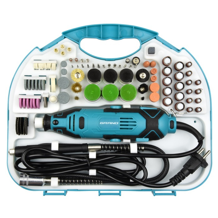 Гравер електричний Grand МГ-670К/211 (211 насадок у комплекті, гнучкий вал, кейс) Гравер електричний Grand МГ-670К/211 (211 насадок у комплекті, гнучкий вал, кейс)