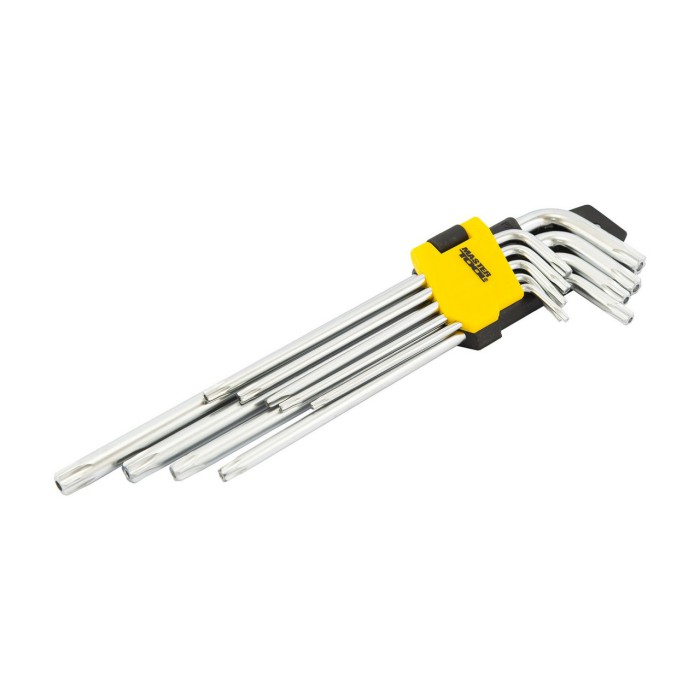 Ключі TORX MasterTool 75-0961, набір 9 шт CrV довгі (Т10-Т50 L90-227мм)