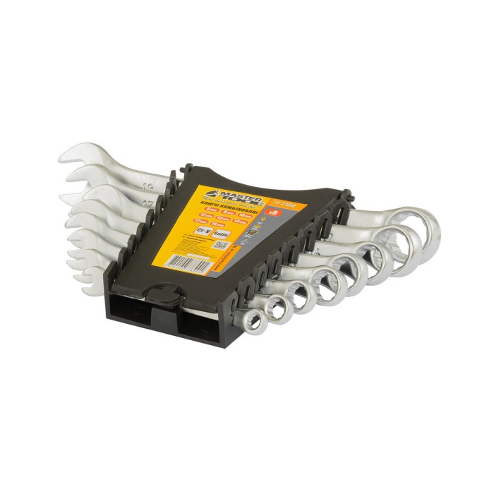 Ключі рожково-накидні MasterTool 71-2108, набір 8 шт (6,8,10,12,13,14,17,19)