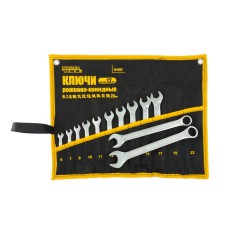 Ключі рожково-накидні MasterTool 72-0112, набір 12 шт (6,7,8,10 - 15,17,19,22) DIN3113 довічна гарантія