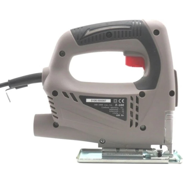 Лобзик електричний Арсенал Л-600, 600 ВТ, 500-3000 об/хв, хід штока 18 мм, швидка заміна пилки
