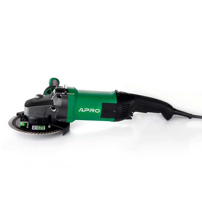 Машина шліфувальна кутова (болгарка) APRO 180/2300 ПРМ, диск 180 мм, 2300 Вт, 8500 об/хв