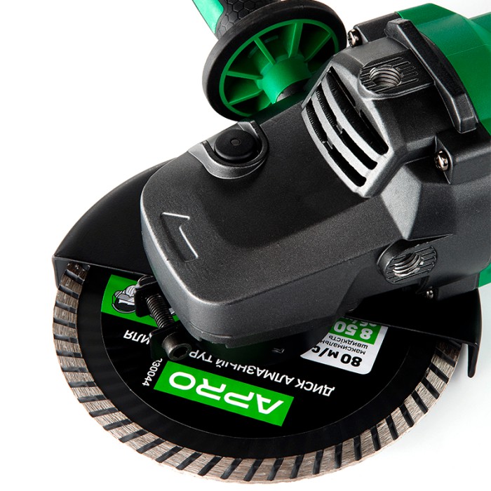 Машина шліфувальна кутова (болгарка) APRO 180/2300 ПРМ, диск 180 мм, 2300 Вт, 8500 об/хв