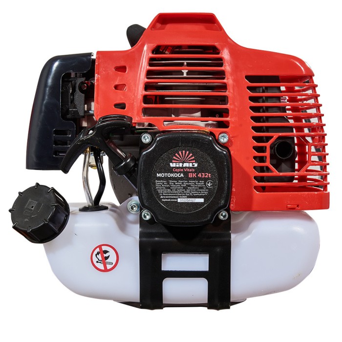 Мотокоса Vitals BK 432t, 43,0 см3, 1.8 к.с, 1300 Вт, 9500 об/хв, 2 ножі, 2 котушки