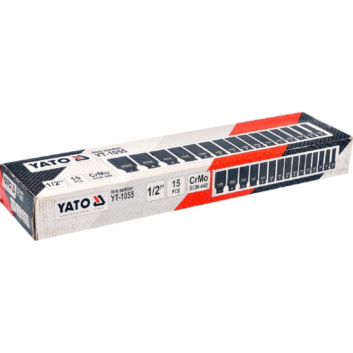 Набір головок торцевих ударних YATO YT-1055, 1/2