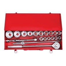 Набор инструмента  INTERTOOL ET-6024, 3/4'', 20 ед (гол. 19-50 мм) металлический кейс